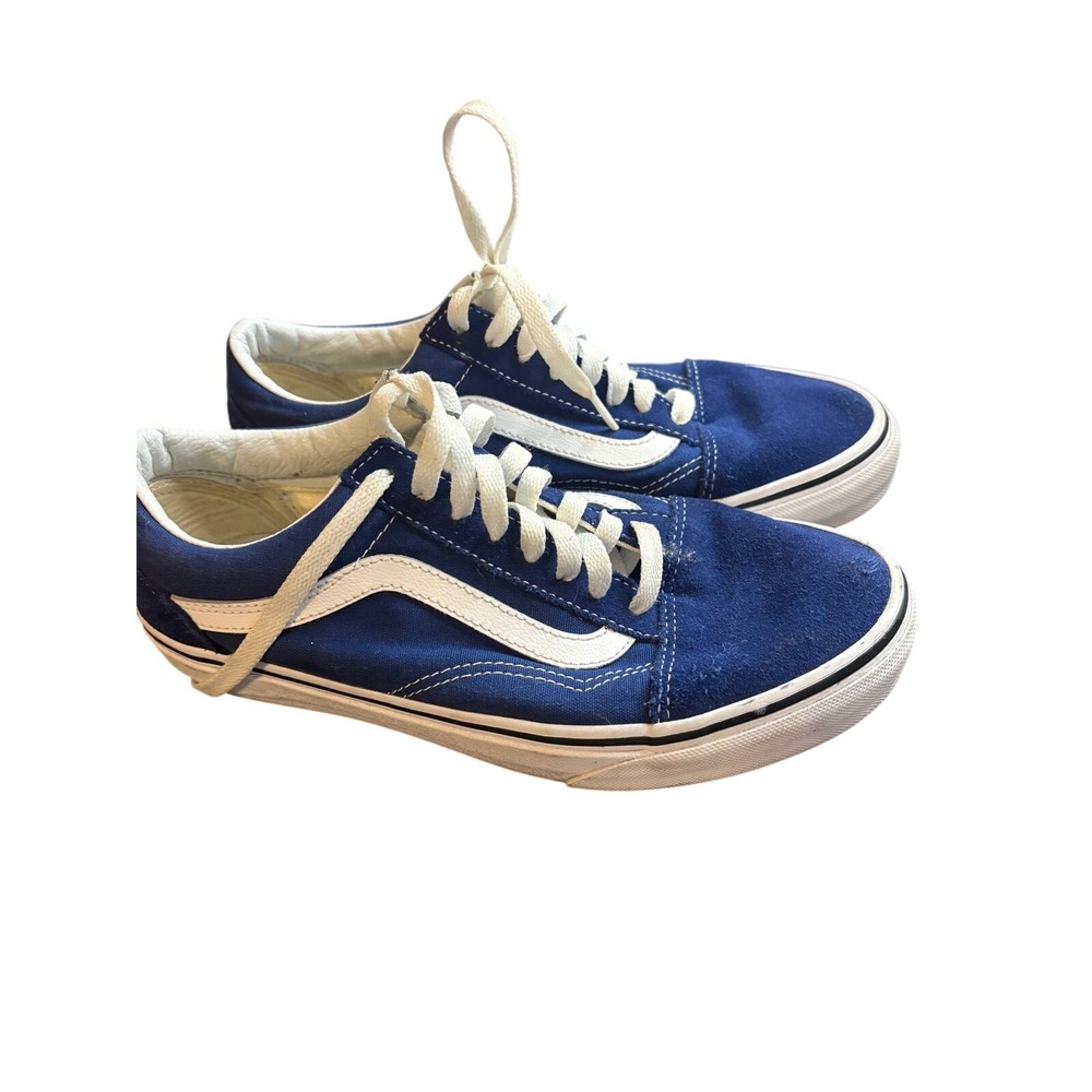 Vans Old Skool Estate Blue White Low Top Skate Shoes Mens 6.5 Womens 8